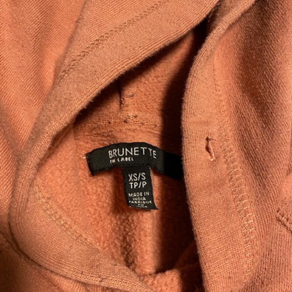 Brunette raw hem cropped hoodie size small (oversized) - Picture 2 of 2
